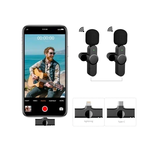 Беспроводной петличный микрофон для iPhone/ Android Profit M1 Black