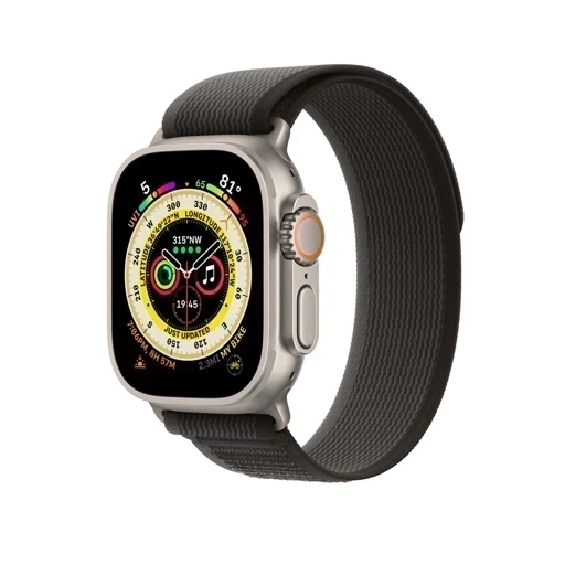 Apple Watch ULTRA 49mm titanium case Black/Gray Trail Loop (MQFX3)