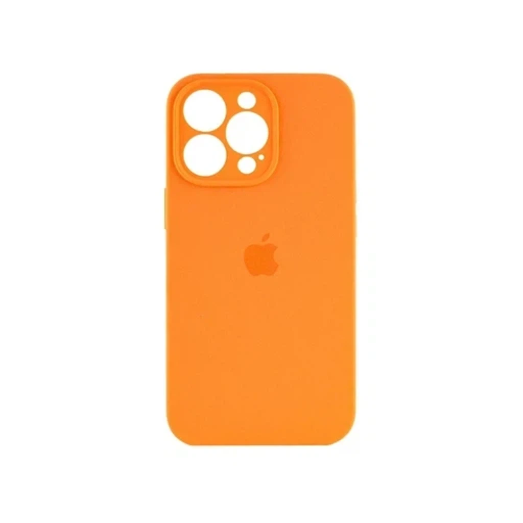 Чехол Silicone Case с закрытым низом и защитой камеры для Iphone 14 Pro Max (Квадратные грани)