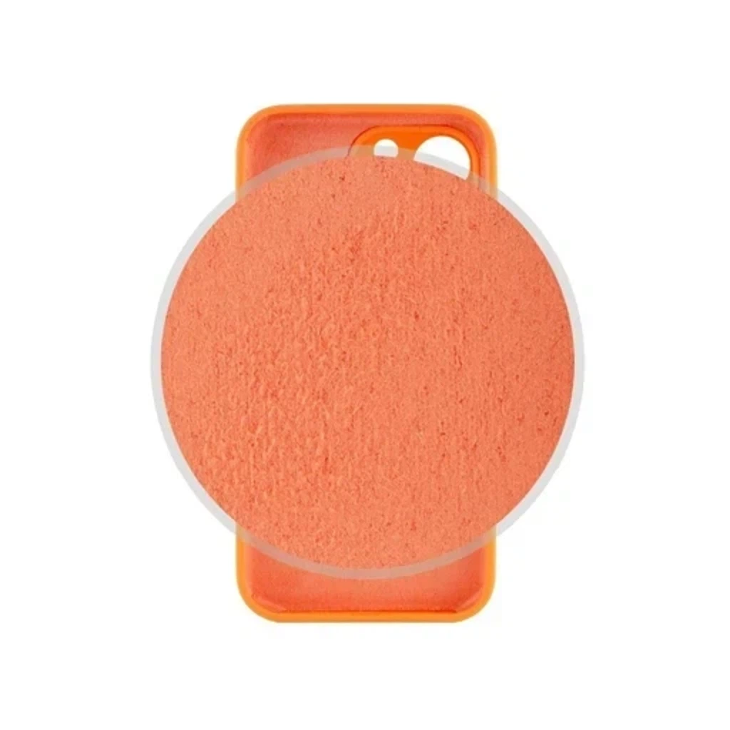 Чехол Silicone Case с  закрытым низом и защитой камеры для Iphone 14 Pro Max (Квадратные грани)