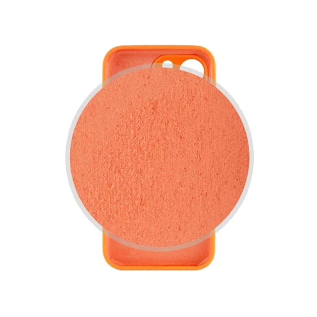 Чехол Silicone Case с закрытым низом и защитой камеры для Iphone 14 Plus