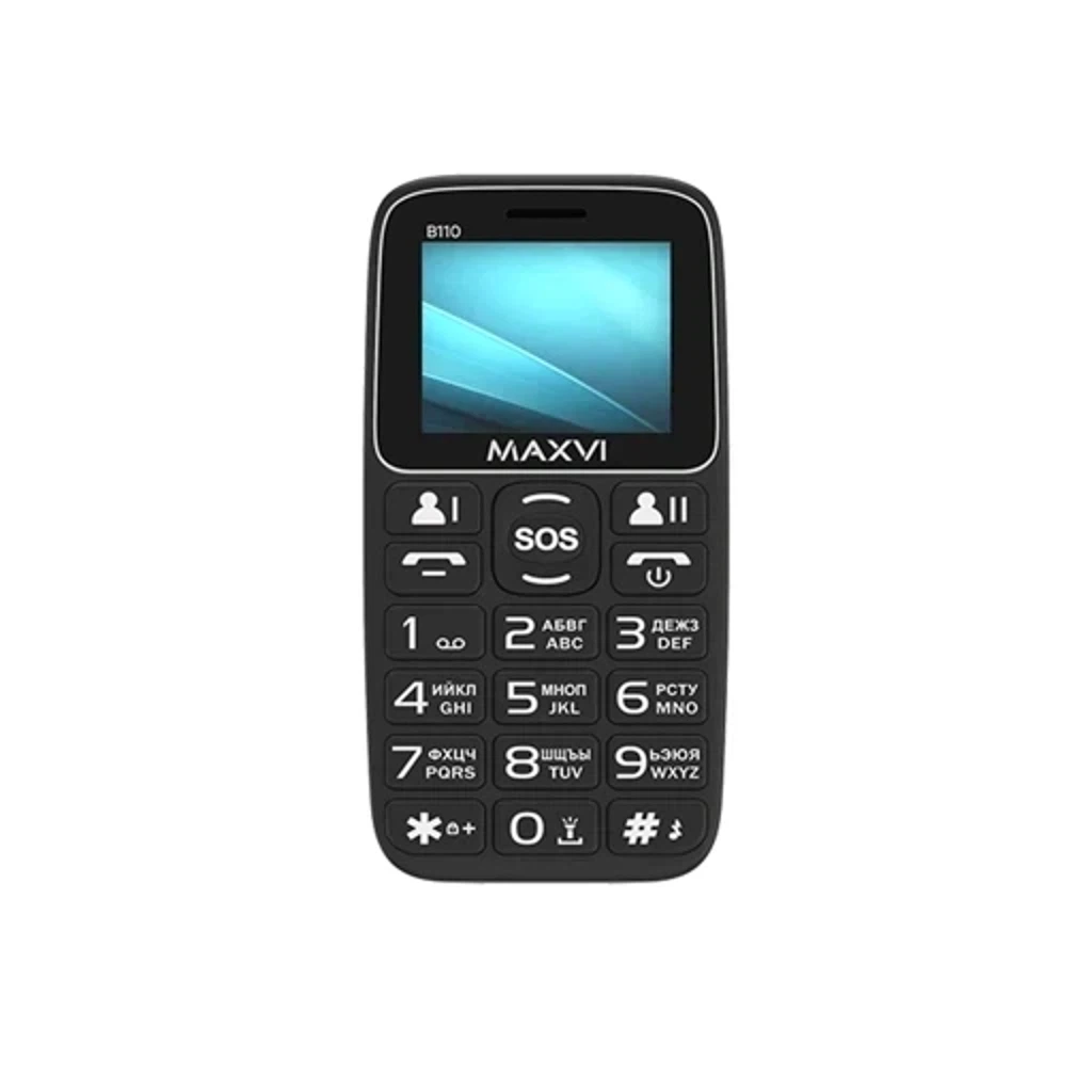 Кнопочный телефон Maxvi B110 (Black)