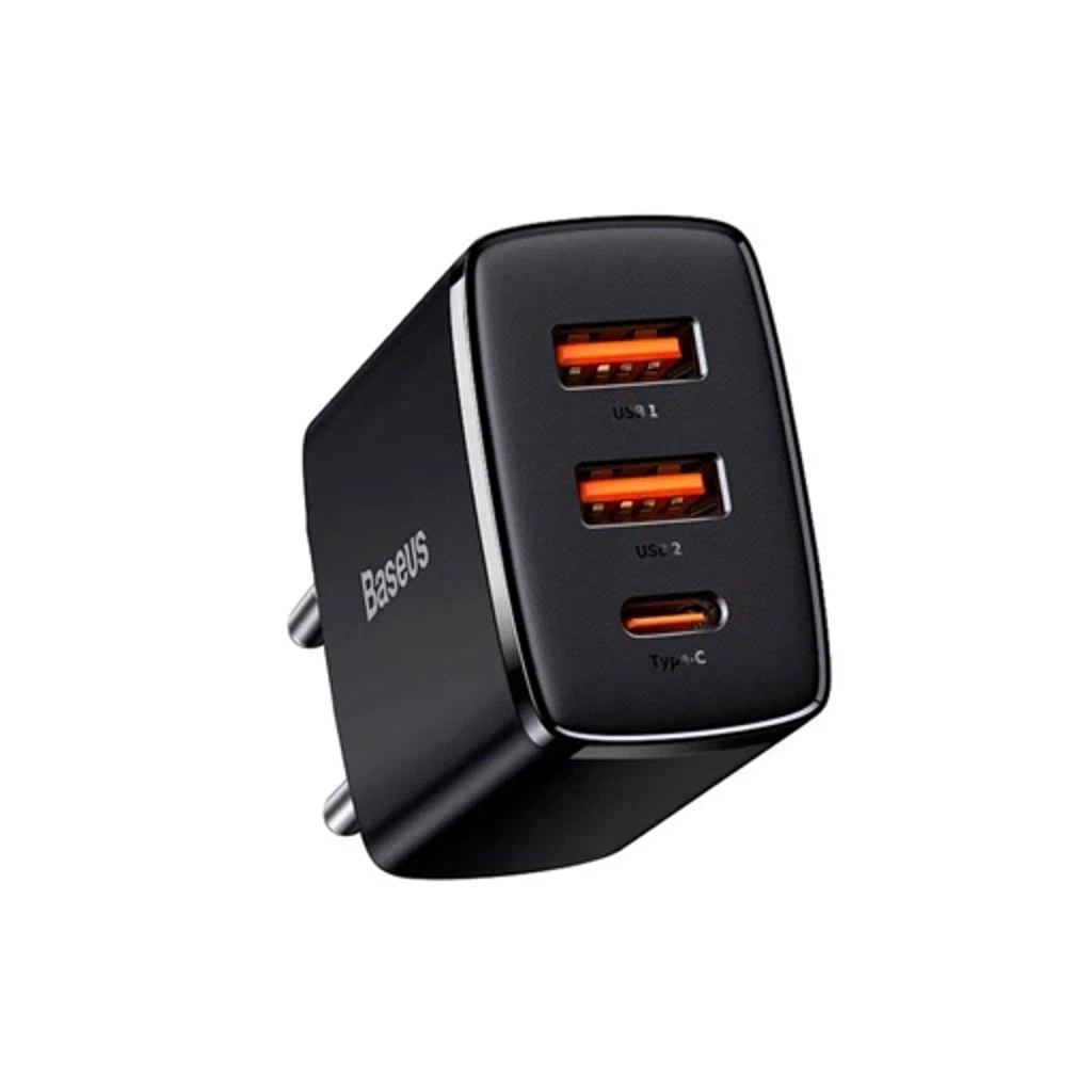 Сетевое зарядное Baseus Compact Quick Charger 2U+C 30W