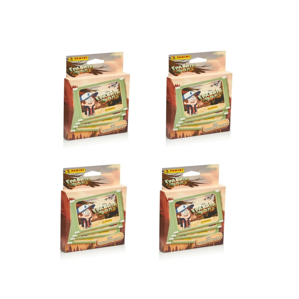 Panini Gravity Falls. Набор из 4-х блистеров. 24 пакетика.