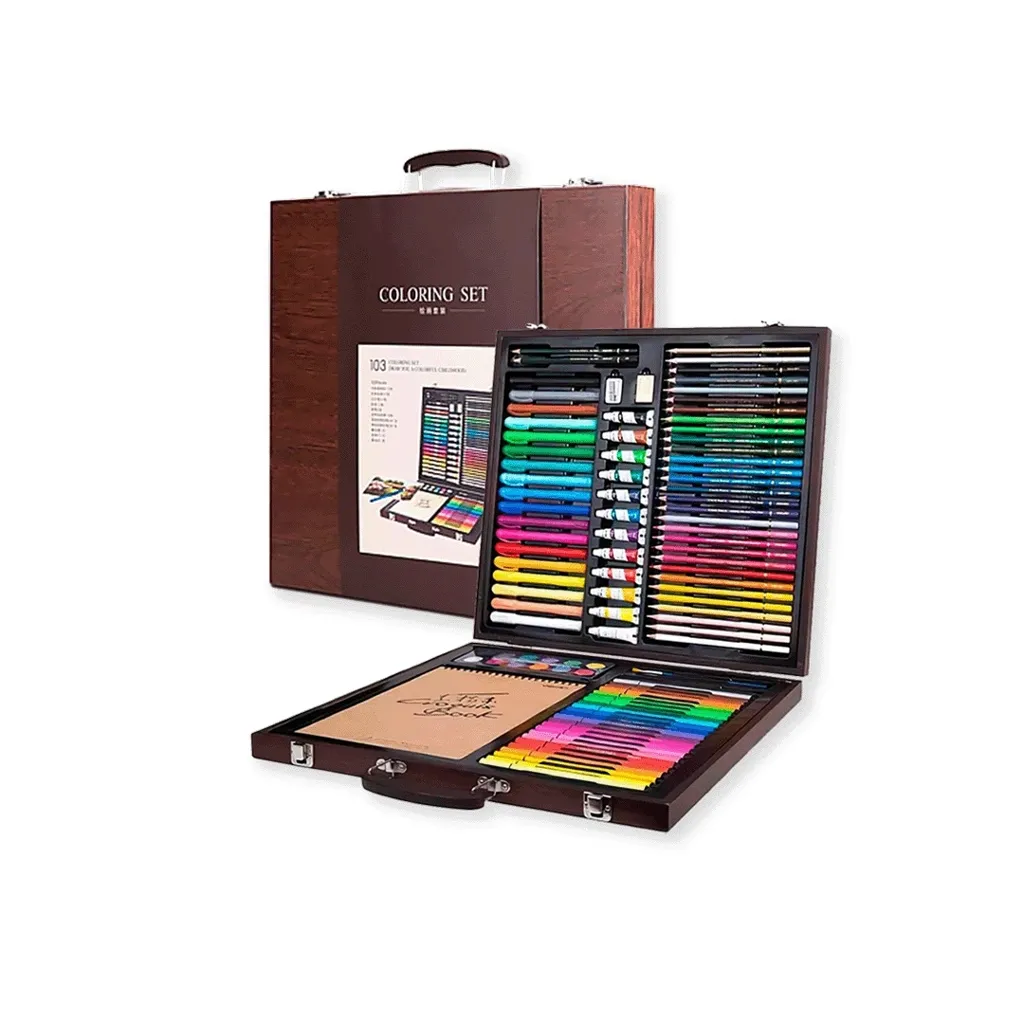 Набор для рисования Xiaomi DELI Painting Set Wooden Box
