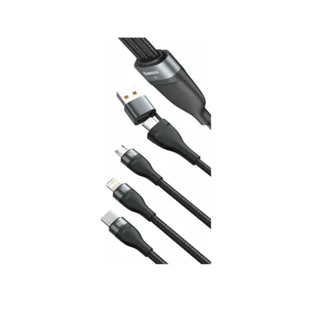 Кабель Two-For-Three Fast Charging Cable Gray-Black 1.2 м