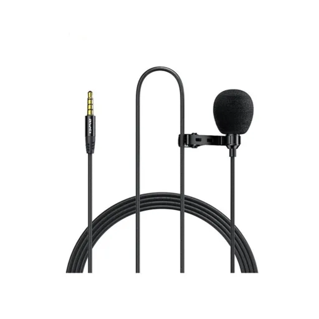 Петличный микрофон для диктофона Awei MK1, 4pin (подходит для телефона)
