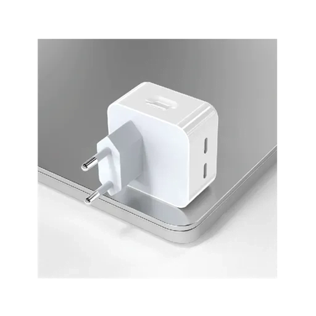 Компактный адаптер питания с двумя портами USB-C мощностью 35W USB-C+C Power Adapter